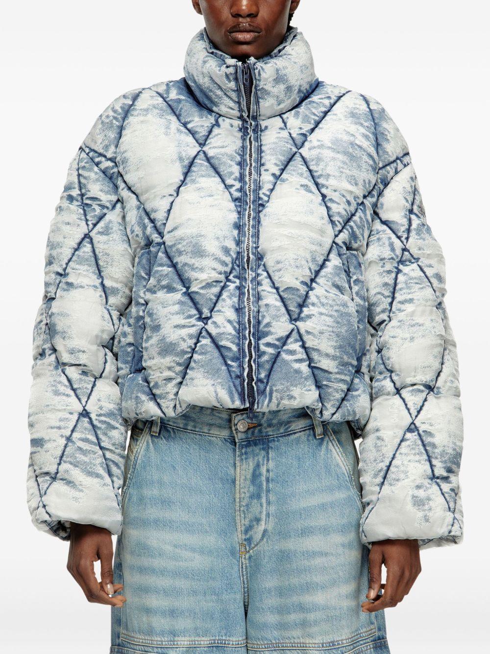 Giacca imbottita denim w-histel in celeste Diesel - donna 