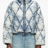 Giacca imbottita denim w-histel in celeste Diesel - donna 