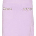 Gonna in maglia con strass in lilla Self-portrait - donna 