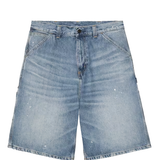 shorts singlee knee in blu carhartt wip - uomo 