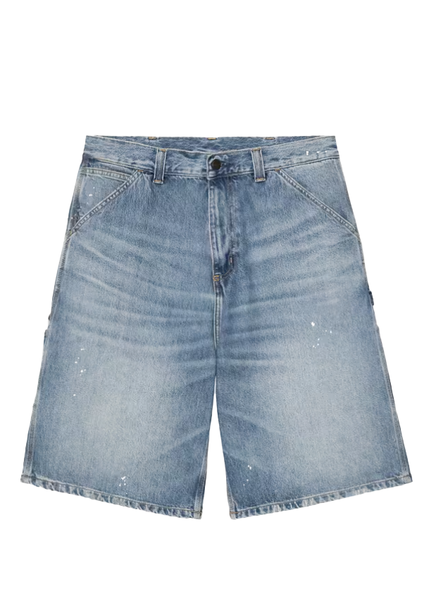 shorts singlee knee in blu carhartt wip - uomo 