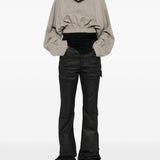 Felpa con cappuccio con coulisse  in grigio Rick owens drkshdw - donna 