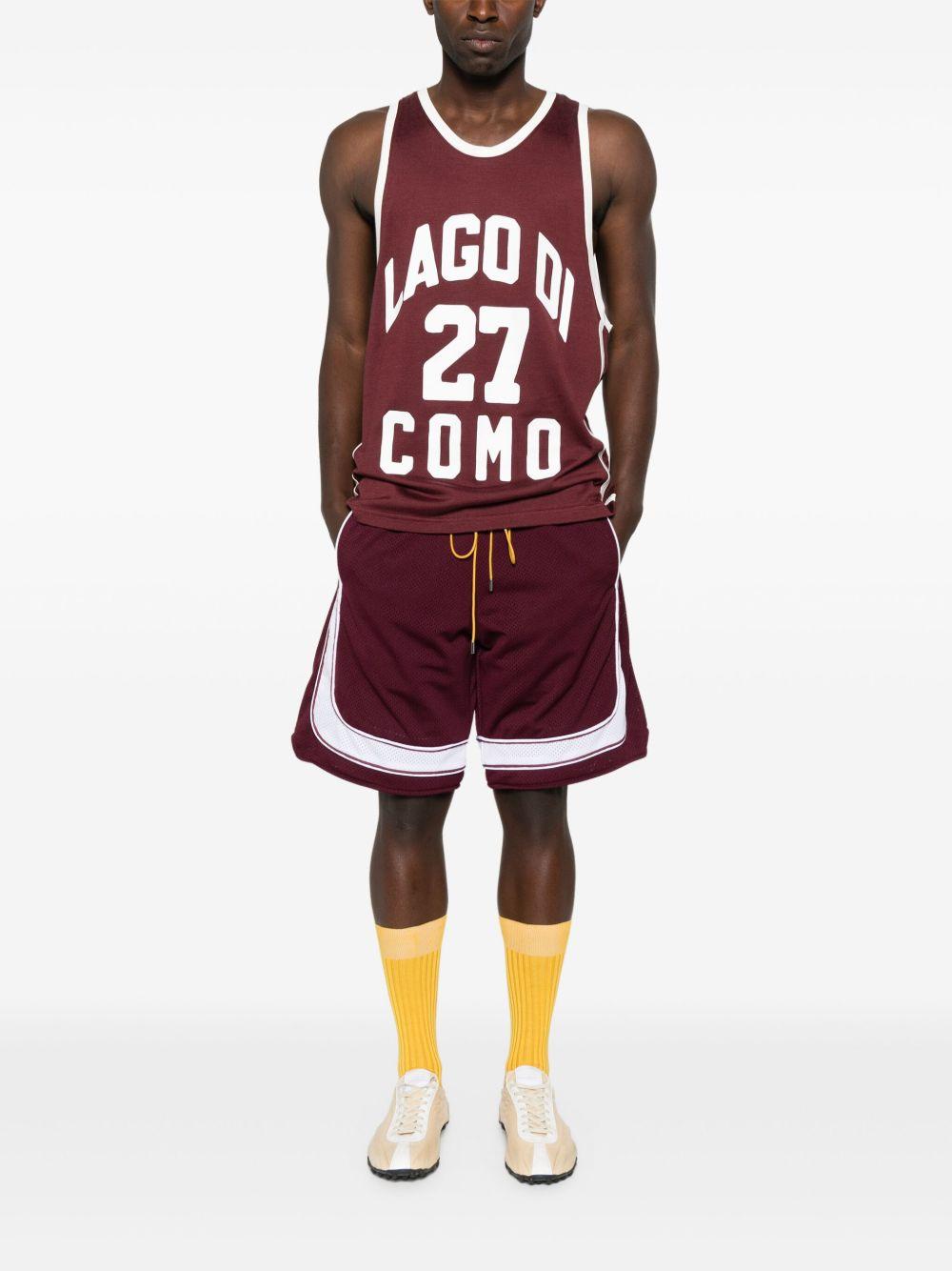 Shorts con coulisee in bordeaux Rhude - uomo 
