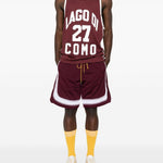 Shorts con coulisee in bordeaux Rhude - uomo 