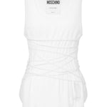Top con stampa logo in bianco Moschino - donna 