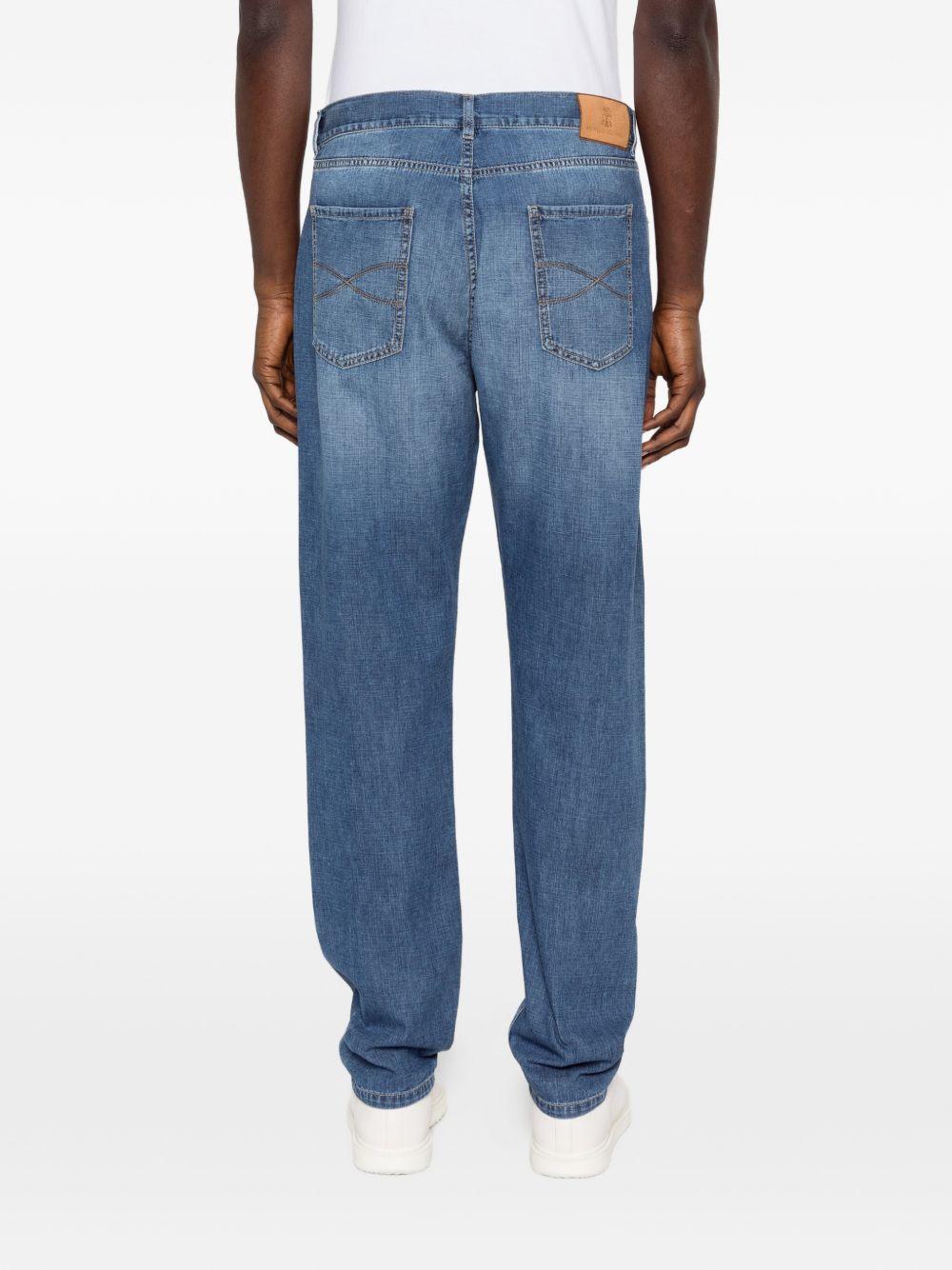 Jeans dritti in blu Brunello cucinelli - uomo 