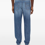 Jeans dritti in blu Brunello cucinelli - uomo 