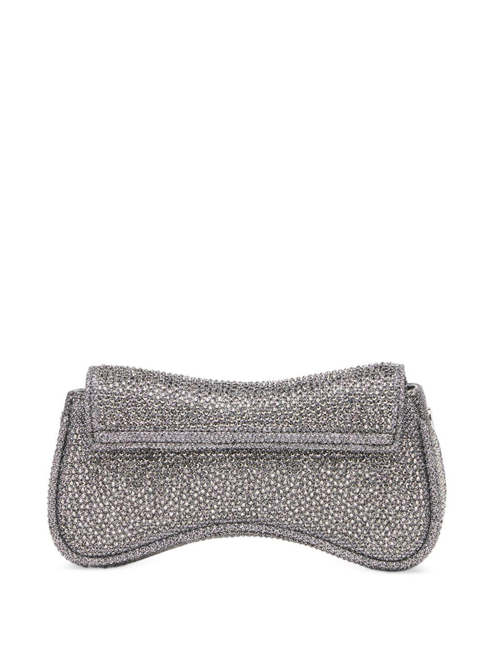 Borsa con cristalli in argento Diesel - donna 