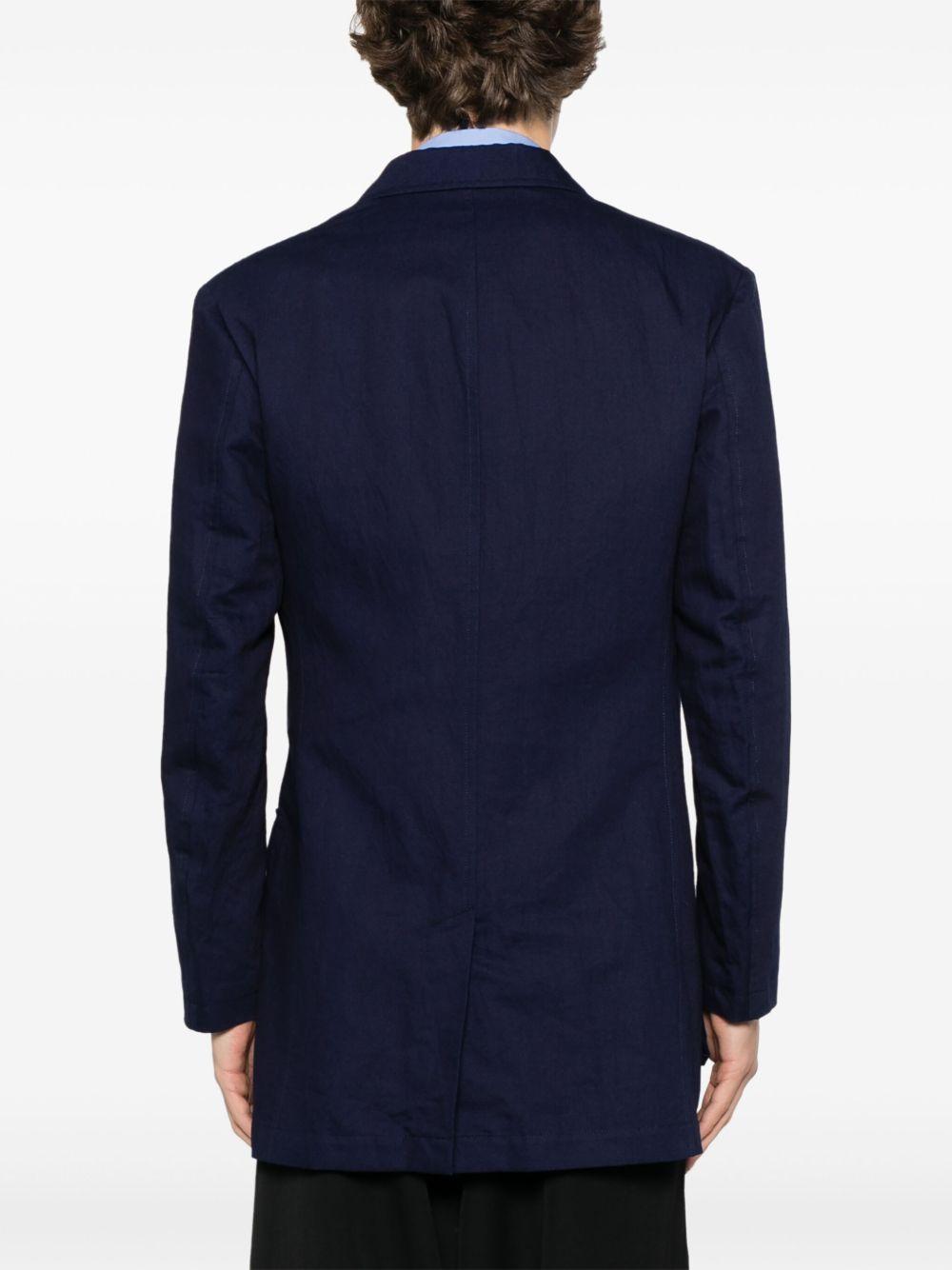 Giacca monopetto in blu Yohji Yamamoto - uomo 