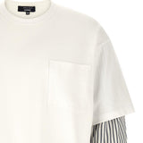 T-shirt a strati in bianco e blu Comme des garcons homme - uomo 