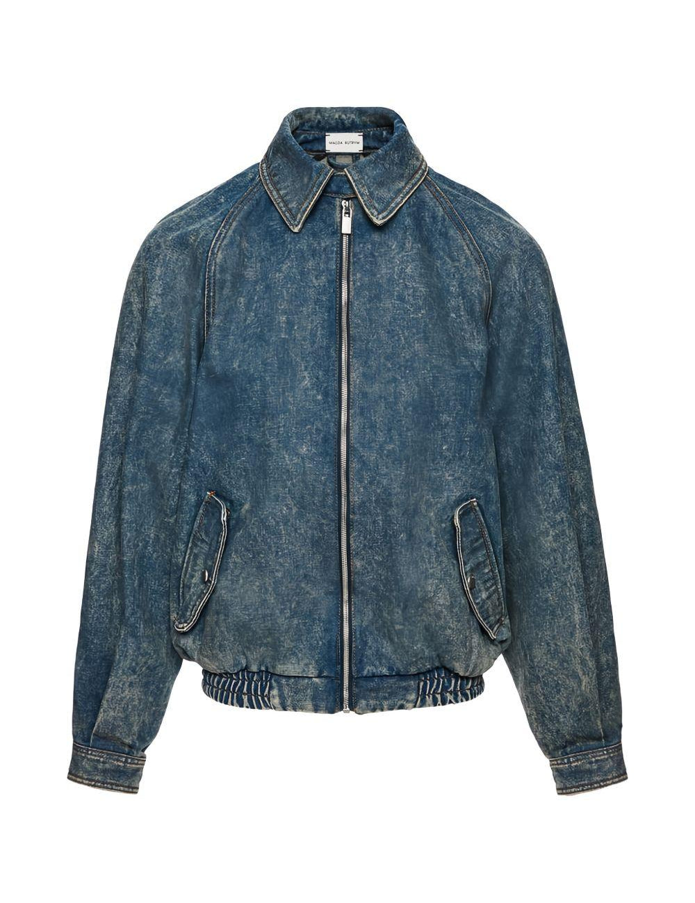 Giacca in denim con zip in blu Magda butrym - donna 