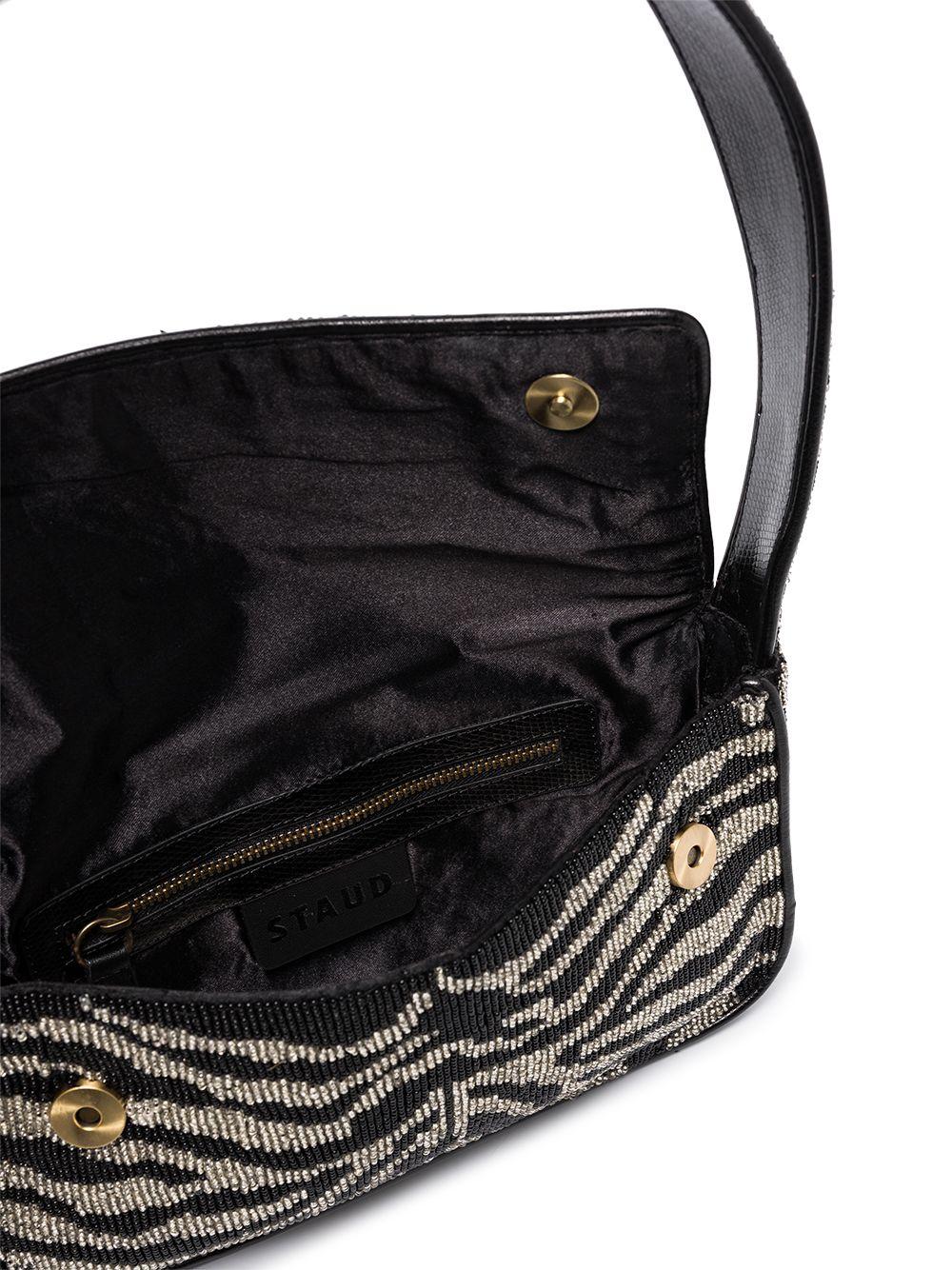 Borsa Tommy con perline in nero e bianco Staud - donna 