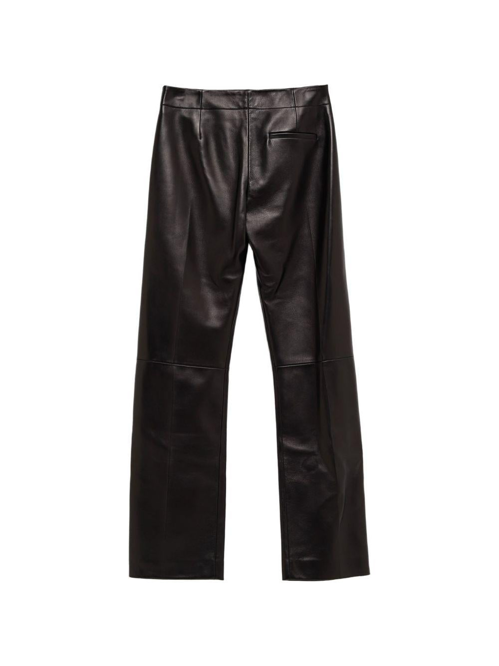 Pnataloni in pelle mita in nero Khaite - donna 