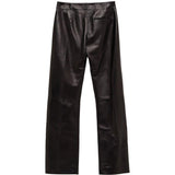 Pnataloni in pelle mita in nero Khaite - donna 
