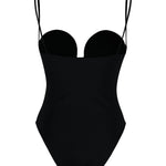 Costume con scollo a cuore in nero - MAGDA BUTRYM donna 