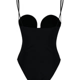 Costume con scollo a cuore in nero - MAGDA BUTRYM donna 