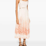 Abito midi The Wanderlust con stampa in rosa Zimmermann - donna 