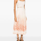 Abito midi The Wanderlust con stampa in rosa Zimmermann - donna 