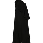 Tuta intera drappeggiata con cristalli in nero David Koma - donna 