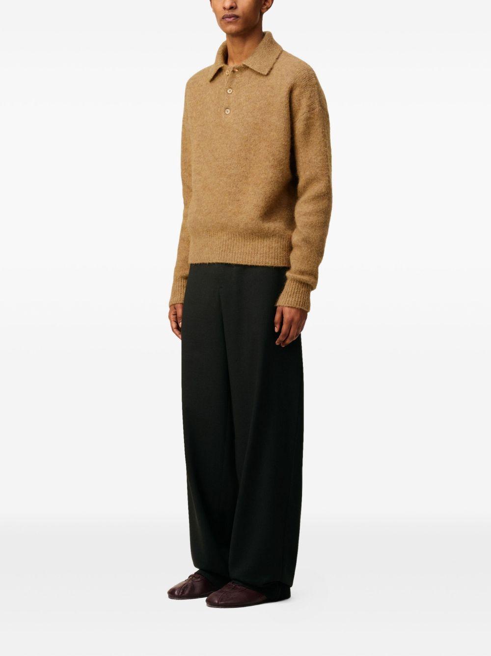 Polo in maglia beige AMI Paris - uomo 