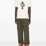 T-shirt con stampa grafica in bianco Barbour x paul smith - uomo 