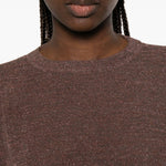 Top con effetto metallico in marrone Brunello cucinelli - donna 