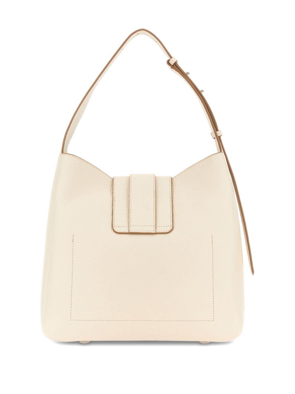 Borsa a spalla con fibbia H in avorio Hogan - donna 
