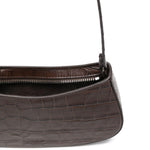 Borsa a spalla Ollie in stampa cocco marrone Staud - donna 