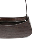 Borsa a spalla Ollie in stampa cocco marrone Staud - donna 