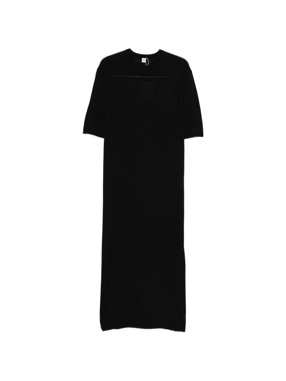 Abito lungo in maglia in nero Toteme - donna 