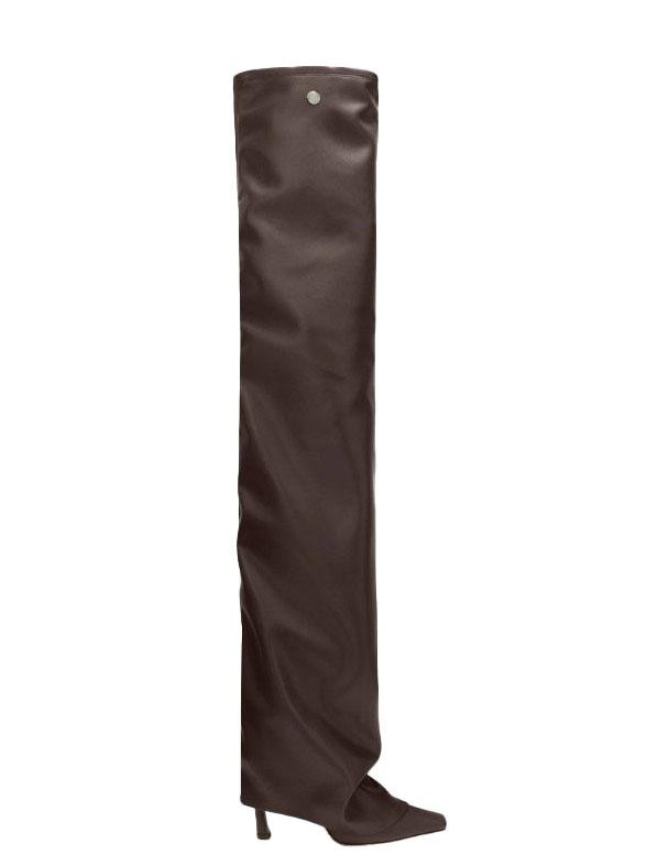 Stivali sopra il ginocchio 95mm in marrone The attico - donna 