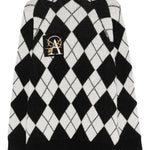 Maglione a rombi in nero Undercover - uomo 