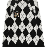 Maglione a rombi in nero Undercover - uomo 