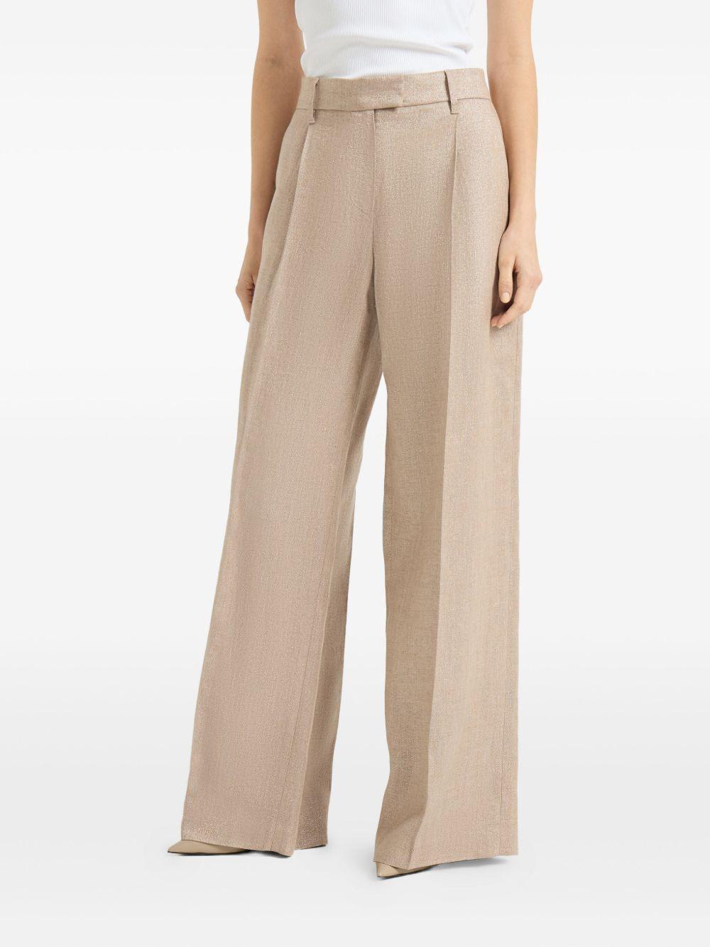 Pantaloni con dettaglio Monili in beige Brunello cucinelli - donna 