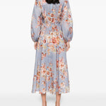 Abito midi a fiori Awaken Billow in blu Zimmermann - donna 