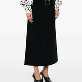 Gonna midi con fibbia in nero Rowen rose - donna 