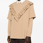 Polo con dettagli a volant in beige Simone rocha - uomo 