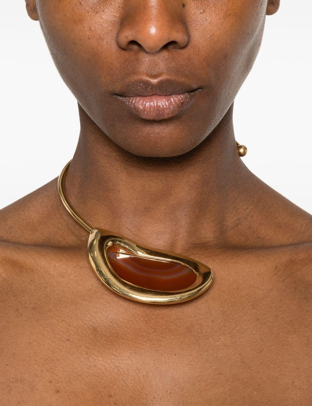 Collana aperta in agata in oro Panconesi - unisex 