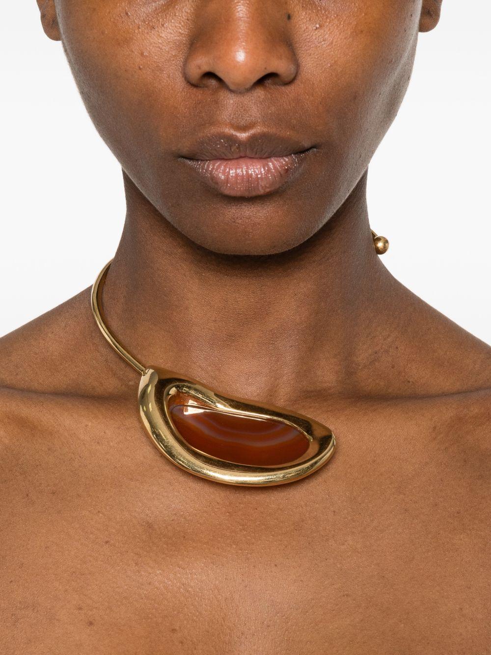 Collana aperta in agata in oro Panconesi - unisex 