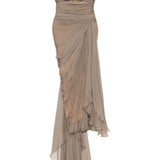Abito da sera con spacco heidi in grigio Maria lucia hohan - donna 