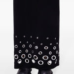 Gonna lunga con occhielli in nero Rabanne - donna 