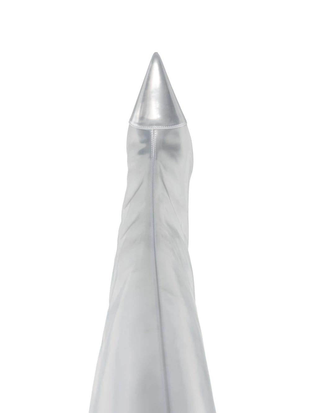Stivali al ginocchio 90mm in argento - donna 
