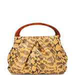 Borsa con stampa animalier in giallo 