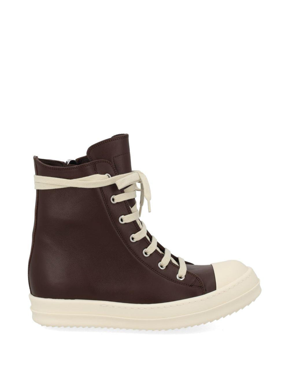 Sneakers con lacci in marrone Rick owens - donna 