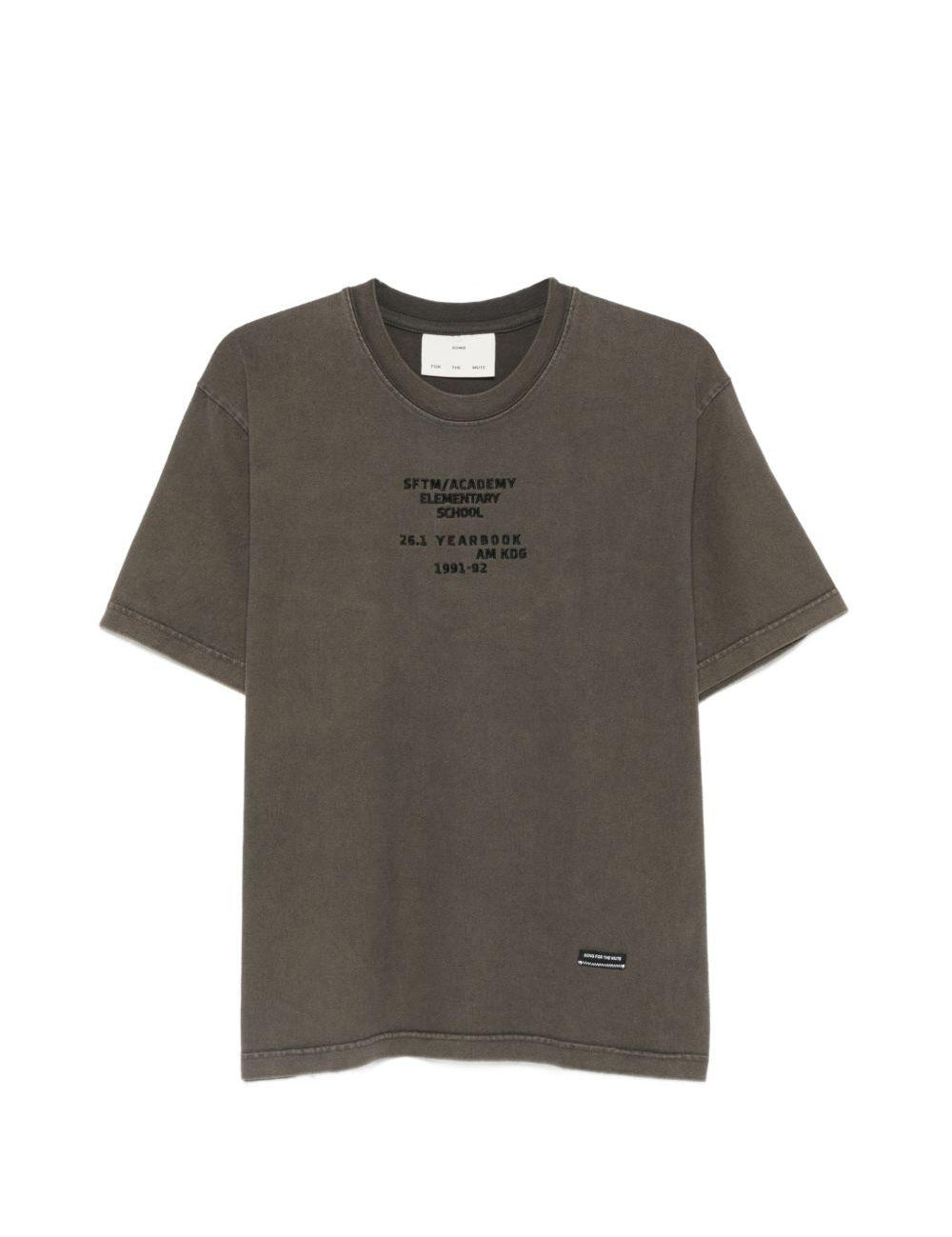 T-shirt ricamata in marrone Song for the mute - uomo 