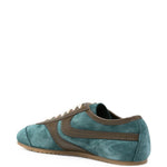 Sneakers in pelle con design a pannelli in verde 