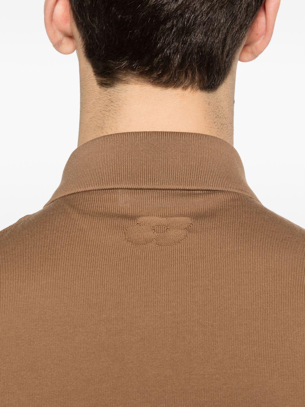 Polo in maglia in marrone Lardini - uomo 