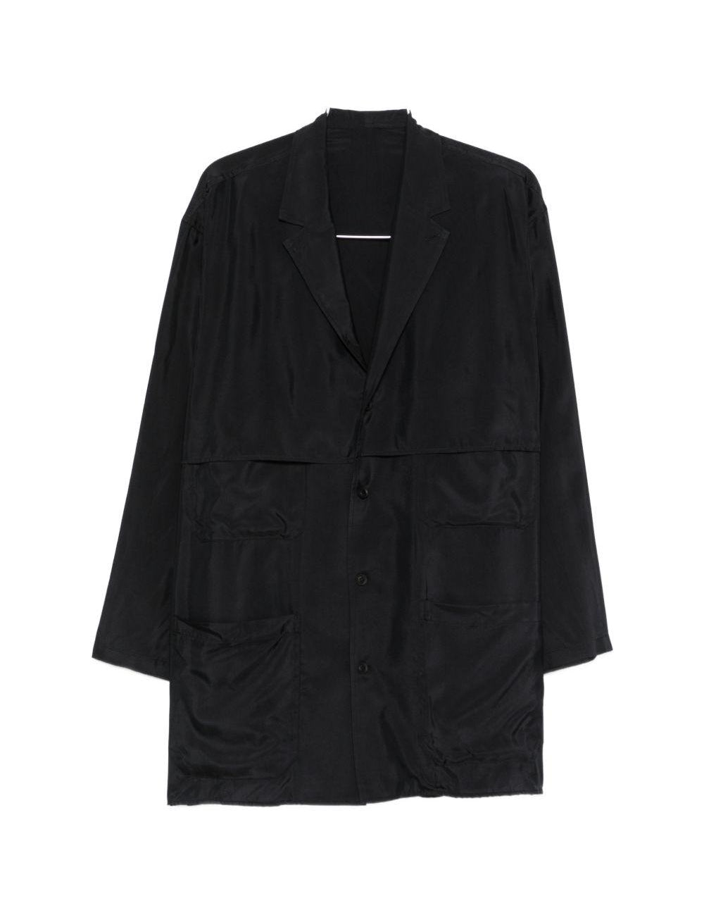 Cappotto con tasche in nero Yohji yamamoto - uomo 