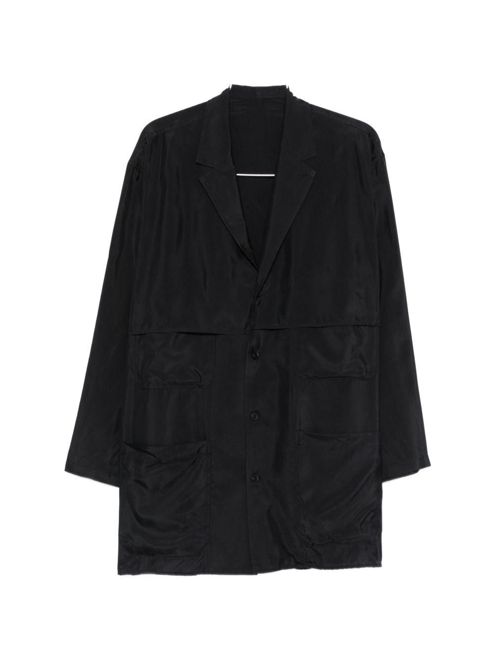 Cappotto con tasche in nero Yohji yamamoto - uomo 