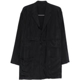 Cappotto con tasche in nero Yohji yamamoto - uomo 